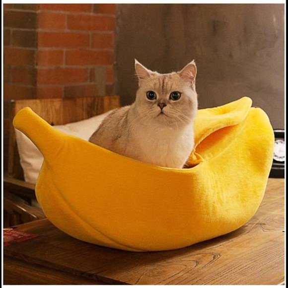 Pet Dog Cat Banana Bed House Pet Boat Dog Cute Cat Snuggle Bed